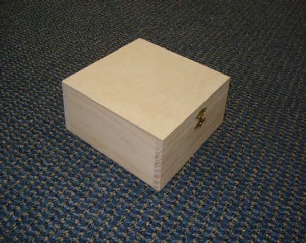 Custom Wood Box with Hinged Top